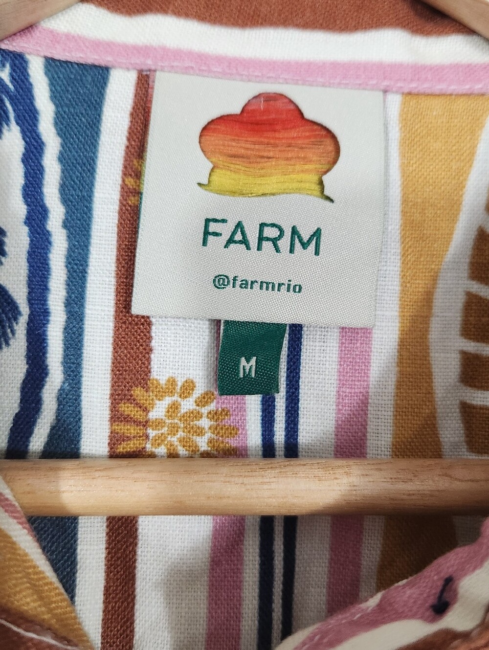 Farm Rio Cerrado Stamps Mini Dress - Picture 11 of 13